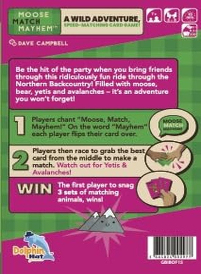 Blue Orange | Moose Match Mayhem - by Taco Cat Goat Cheese Pizza | A Wild Adventure, Speed-Matching Card Game! Easy, Fast and Fun for Family Game Night for Kids Ages 7+, Teens, Adults - Image 2